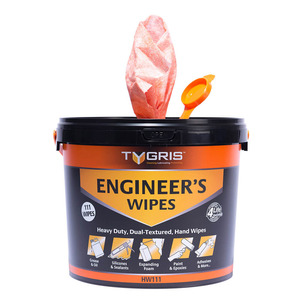 Tygris Engineers Dual Texture Wipes HW111 - Bucket of 110 wipes